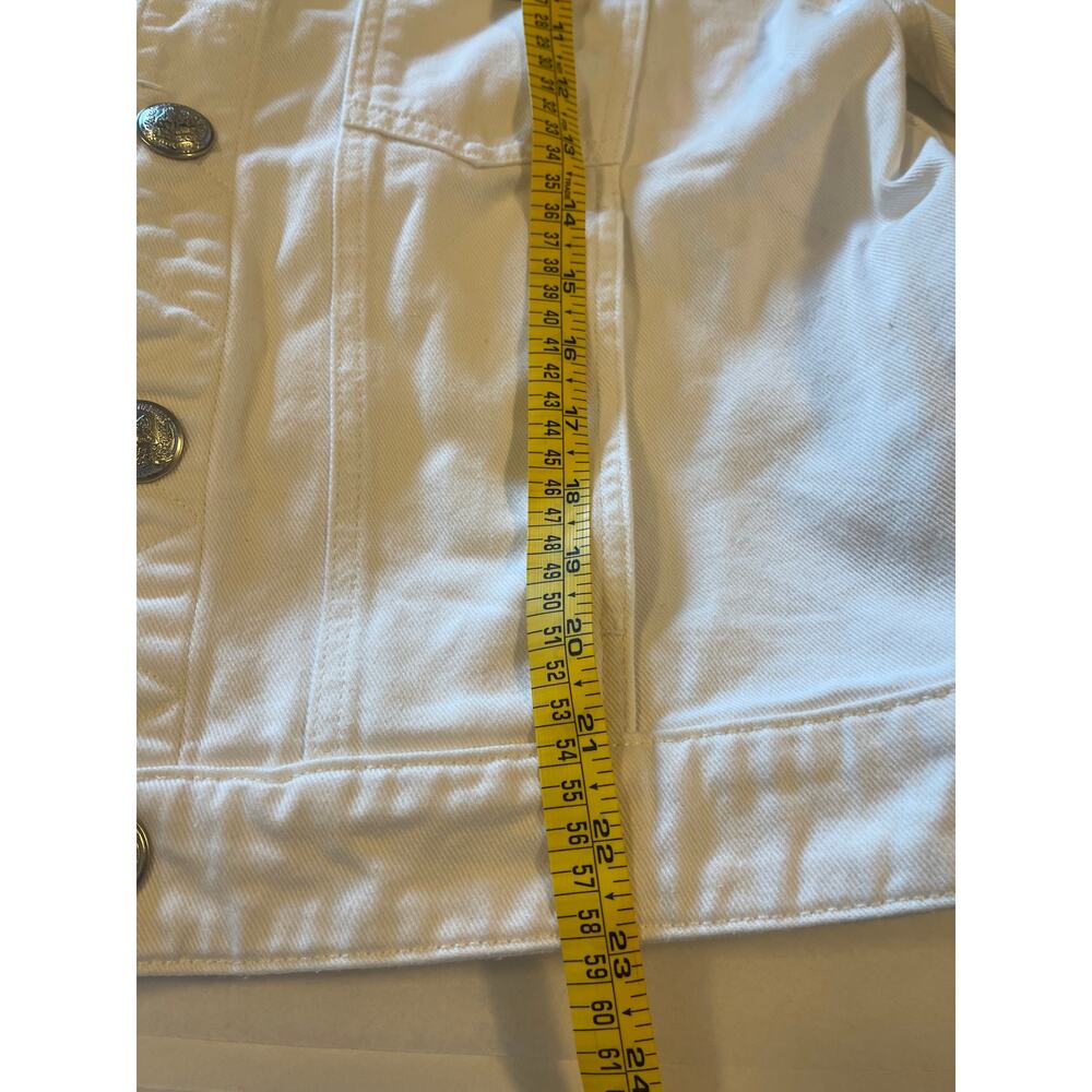 NWT: Zadig & Voltaire Kaely Destroy Denim Jacket in White Size L - Picture 12 of 15